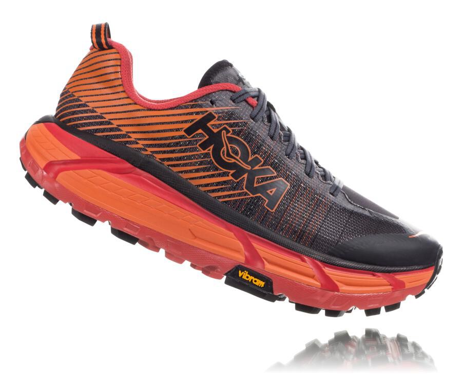 Hoka One One Trainers Mens Black/Red - EVO Mafate 2 - 07964MUNV